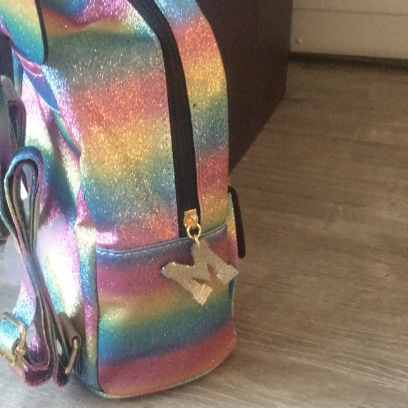 Mickey Mouse Disney Glitter Rainbow Backpack - Picture 3 of 5